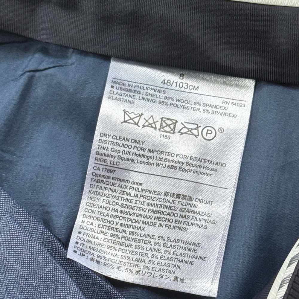 Banana Republic Light Blue Cropped Lined Trousers Size 8 - Picture 11 of 11